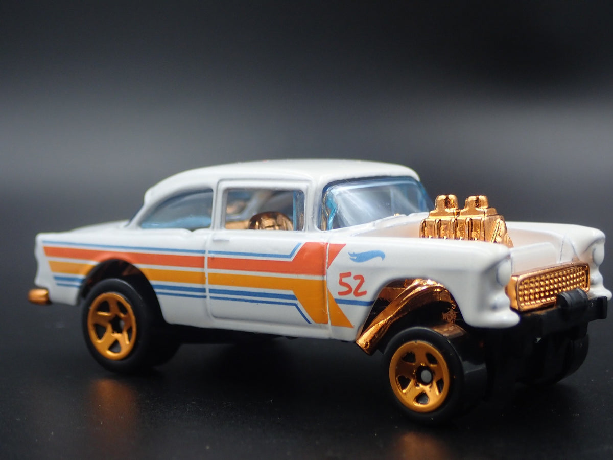 1955 55 CHEVY CHEVROLET BEL AIR GASSER NHRA 1:64 SCALE DIORAMA DIECAST MODEL CAR