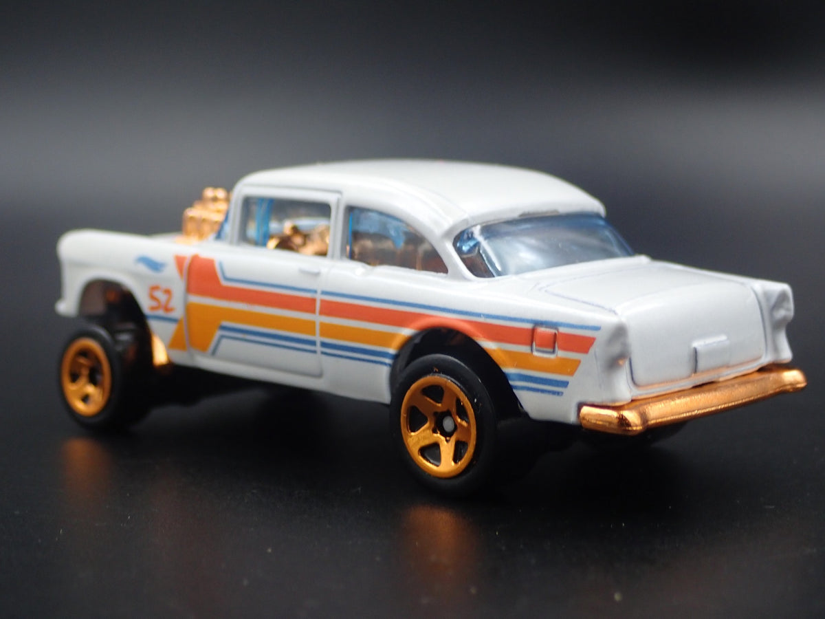 1955 55 CHEVY CHEVROLET BEL AIR GASSER NHRA 1:64 SCALE DIORAMA DIECAST MODEL CAR