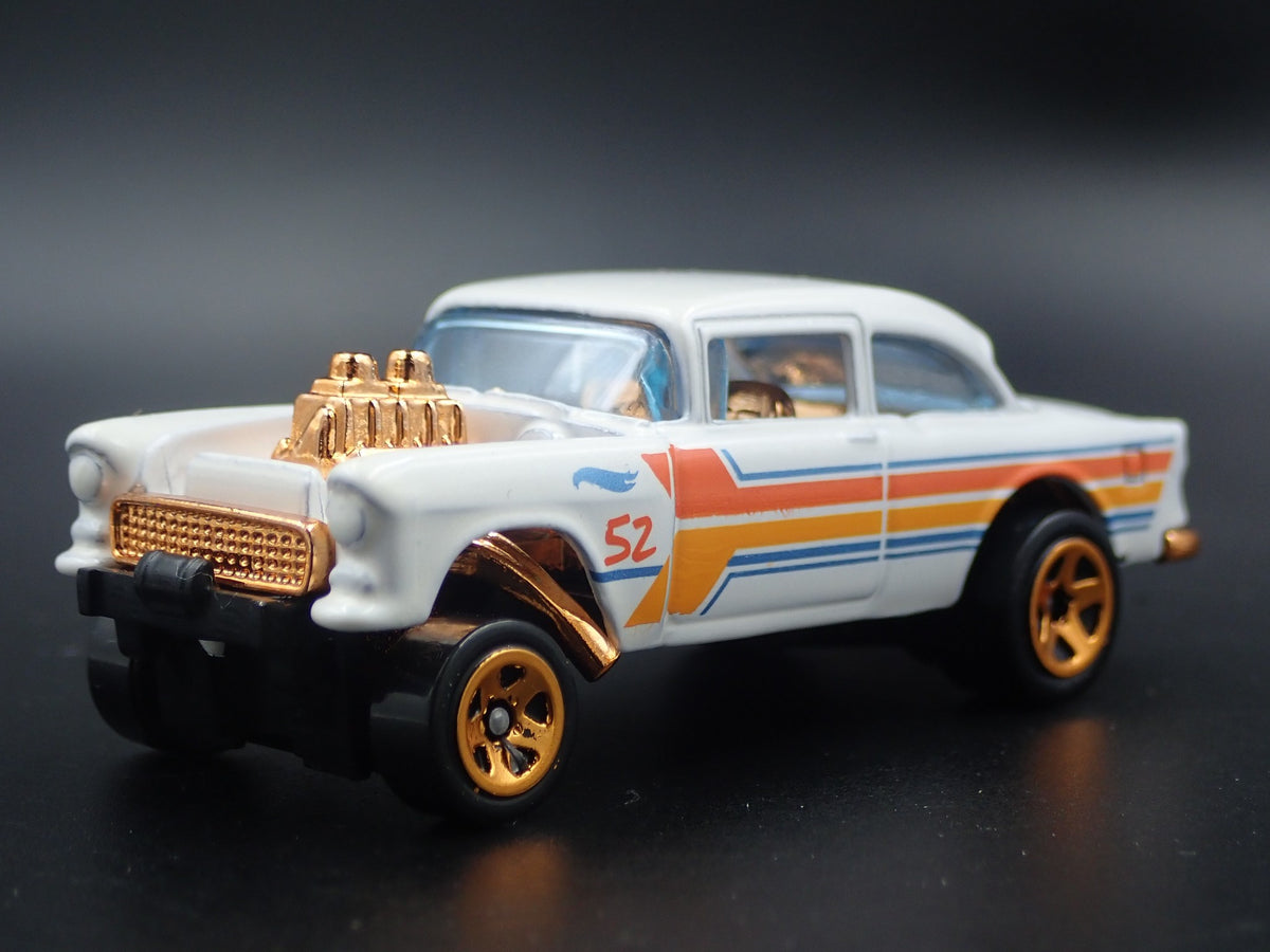 1955 55 CHEVY CHEVROLET BEL AIR GASSER NHRA 1:64 SCALE DIORAMA DIECAST MODEL CAR