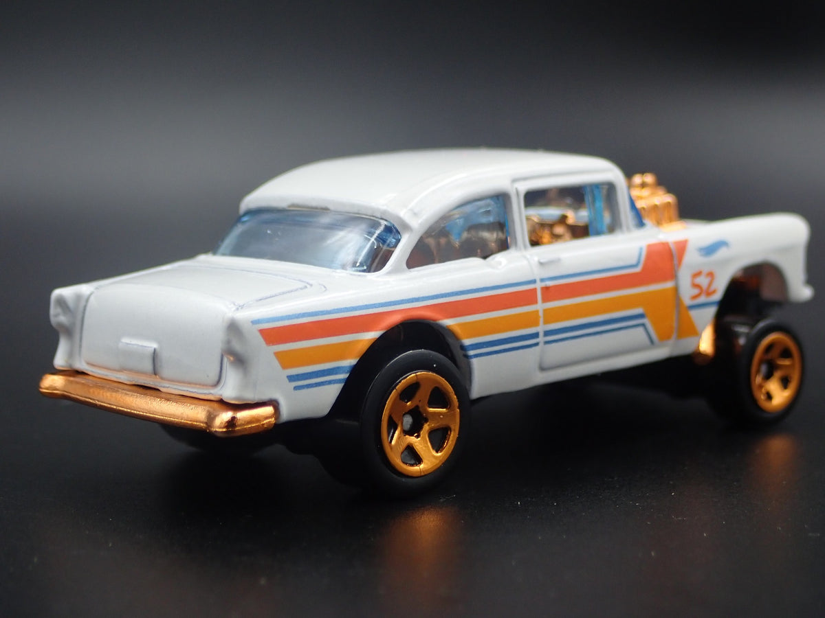 1955 55 CHEVY CHEVROLET BEL AIR GASSER NHRA 1:64 SCALE DIORAMA DIECAST MODEL CAR