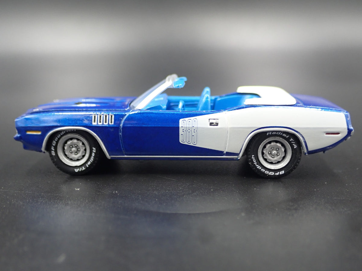 1971 PLYMOUTH CUDA CONVERTIBLE RARE 1/64 SCALE DIORAMA DIECAST MODEL CAR-Burning Rubber Toy Company