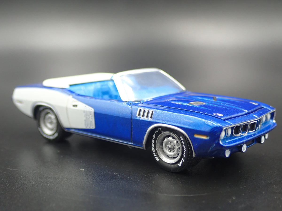 1971 PLYMOUTH CUDA CONVERTIBLE RARE 1/64 SCALE DIORAMA DIECAST MODEL CAR-Burning Rubber Toy Company