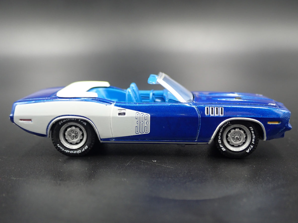 1971 PLYMOUTH CUDA CONVERTIBLE RARE 1/64 SCALE DIORAMA DIECAST MODEL CAR-Burning Rubber Toy Company