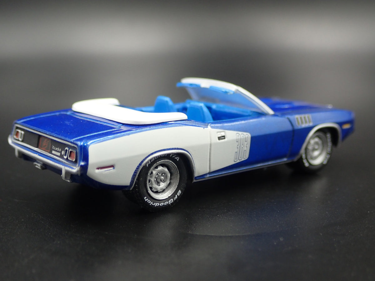 1971 PLYMOUTH CUDA CONVERTIBLE RARE 1/64 SCALE DIORAMA DIECAST MODEL CAR-Burning Rubber Toy Company
