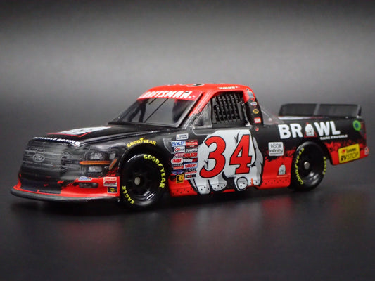 2025 FORD F150 #34 LAYNE RIGGS BARE KNUCKLE BOXING NASCAR TRUCK 1:64 DIECAST CAR