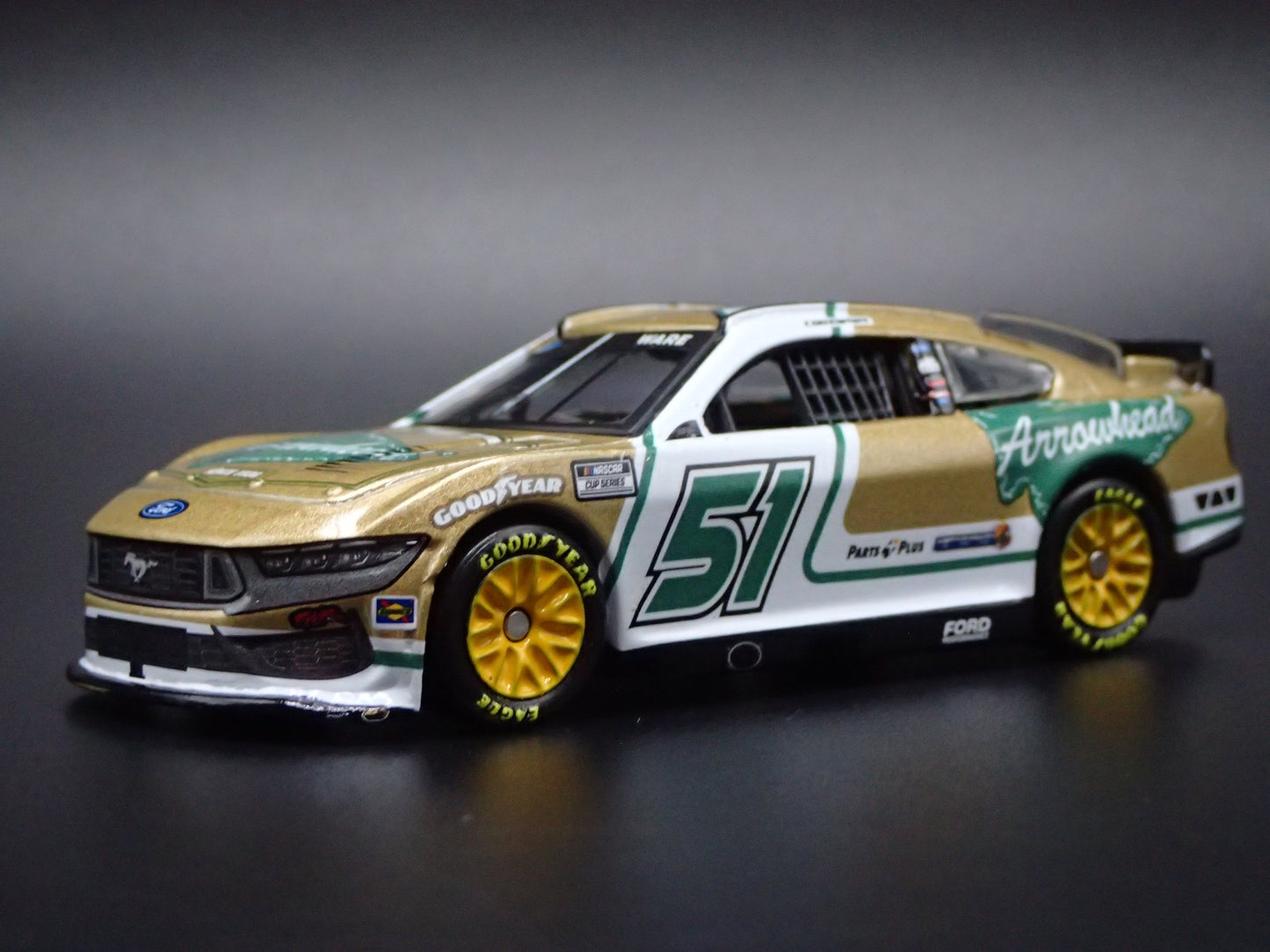 2025 25 FORD MUSTANG #51 CODY WARE ARROWHEAD BRASS NASCAR 1:64 DIECAST MODEL CAR