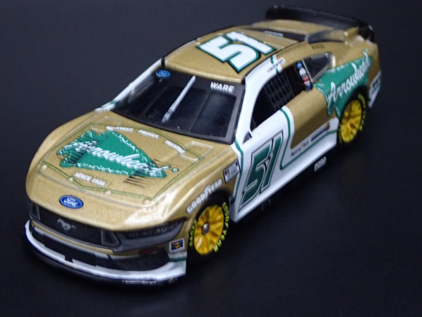 2025 25 FORD MUSTANG #51 CODY WARE ARROWHEAD BRASS NASCAR 1:64 DIECAST MODEL CAR
