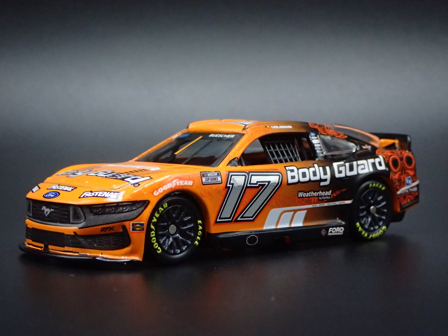 2025 25 FORD MUSTANG #17 CHRIS BUESCHER BODY GUARD NASCAR 1:64 SCALE DIECAST CAR