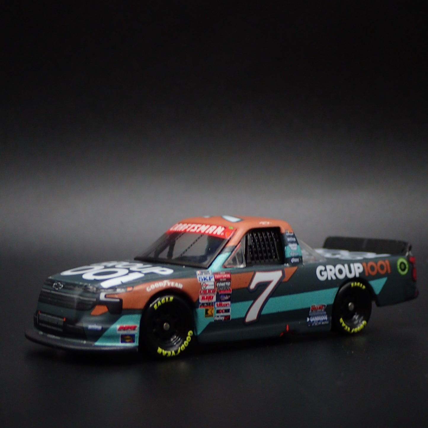 2024 CHEVY SILVERADO 7 KYLE BUSCH GROUP 1001 WIN NASCAR TRUCK 1:64 DIECAST CAR