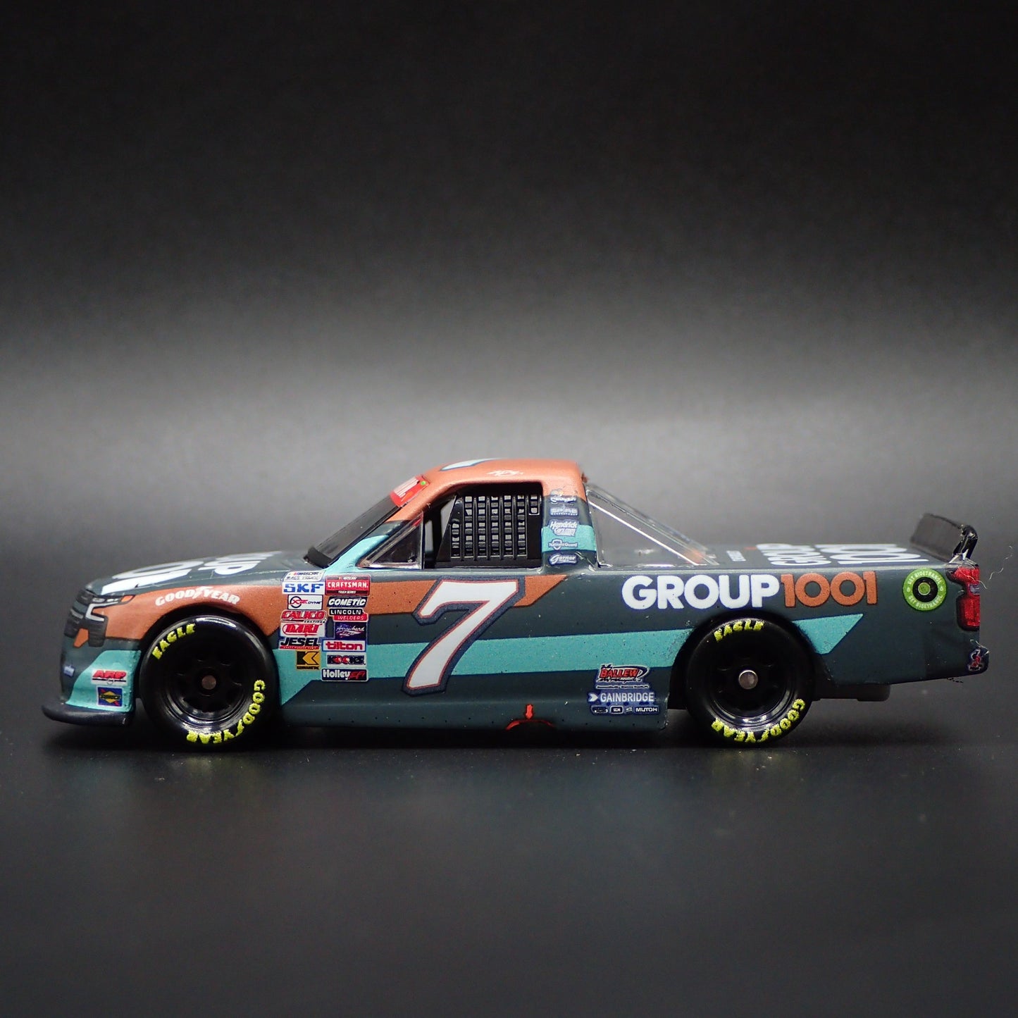 2024 CHEVY SILVERADO 7 KYLE BUSCH GROUP 1001 WIN NASCAR TRUCK 1:64 DIECAST CAR