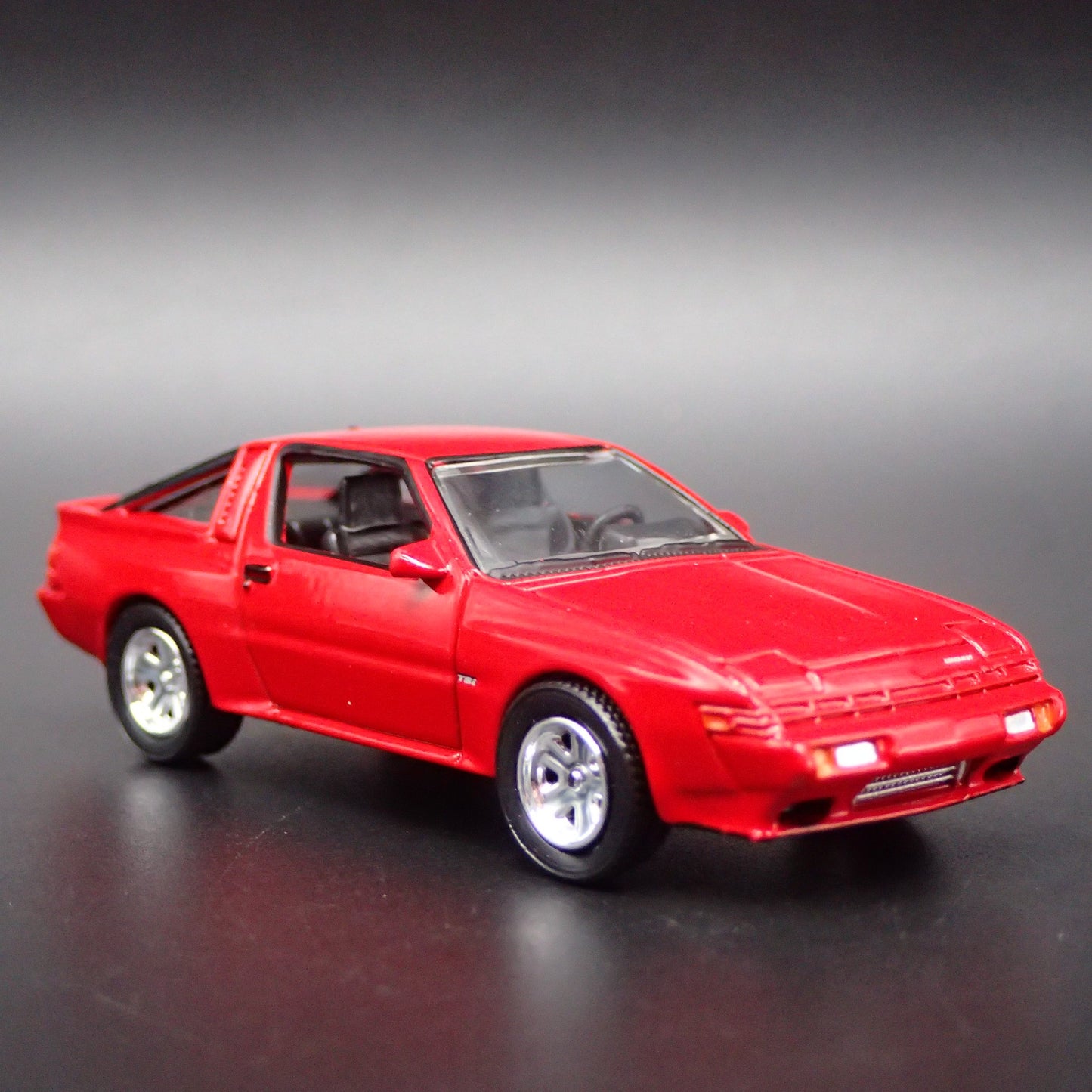 1986 86 DODGE CONQUEST TSI RED 1:64 SCALE COLLECTIBLE DIORAMA DIECAST MODEL CAR