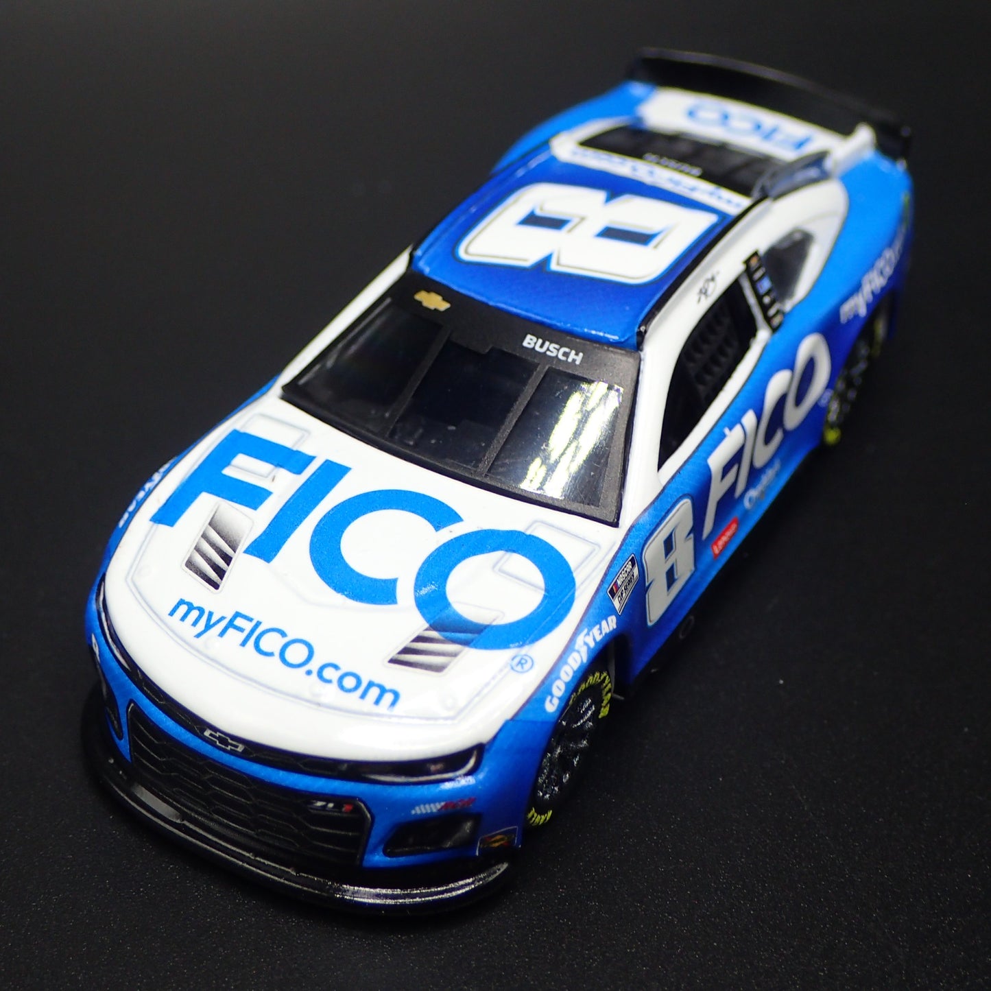 2024 24 CHEVROLET CAMARO ZL1 8 KYLE BUSCH FICO NASCAR 1:64 DIECAST MODEL CAR