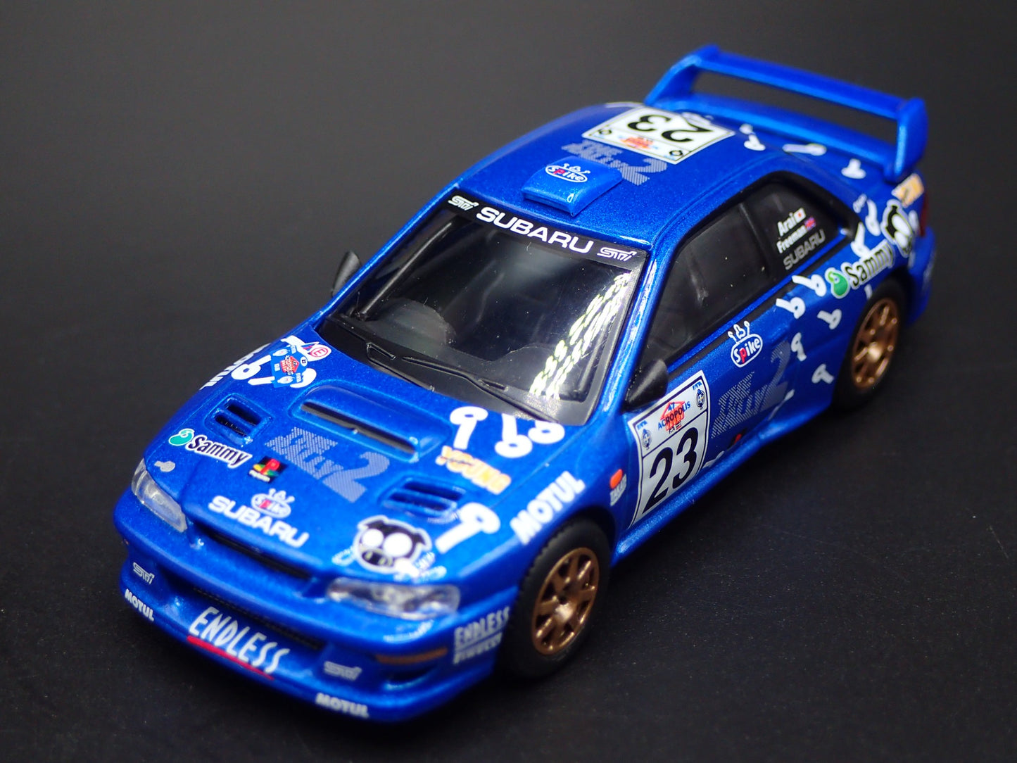 SUBARU IMPREZA WRC99 #23 RALLY 1:64 SCALE COLLECTIBLE DIORAMA DIECAST MODEL CAR