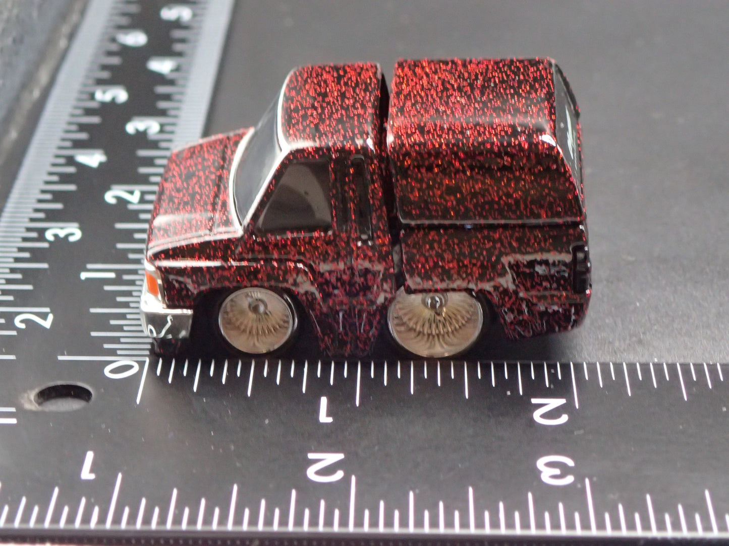 1987 87 TOYOTA SR5 PICKUP TRUCK CAR TUNED BURGUNDY 1/64 SCALE DIECAST MODEL CAR