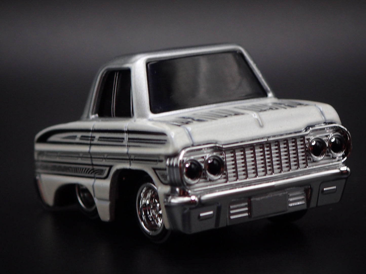 1964 64 CHEVY CHEVROLET IMPALA CAR TUNED WHITE 1:64 SCALE DIECAST MODEL CAR