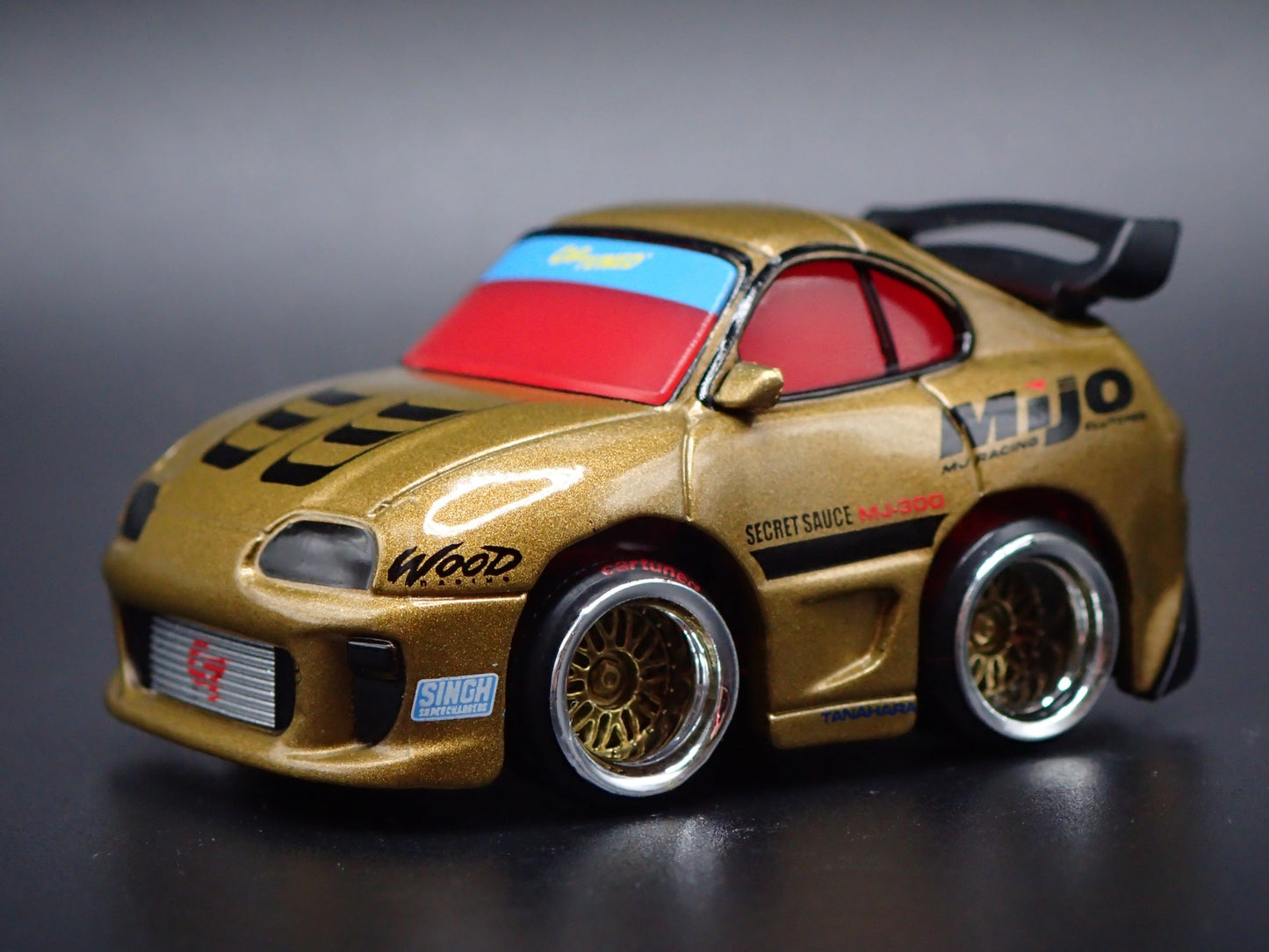 1993-2002 TOYOTA SUPRA CAR TUNED GOLD JDM 1/64 SCALE DIORAMA DIECAST MODEL CAR