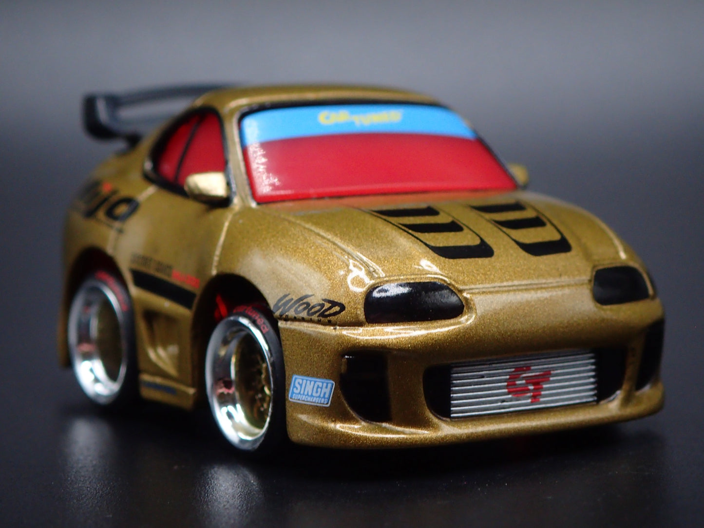 1993-2002 TOYOTA SUPRA CAR TUNED GOLD JDM 1/64 SCALE DIORAMA DIECAST MODEL CAR