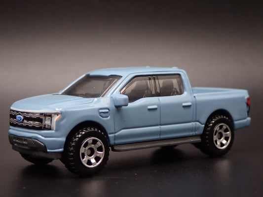 2022-2025 FORD F150 LIGHTNING PICKUP TRUCK BLUE 1/64 SCALE DIECAST MODEL CAR