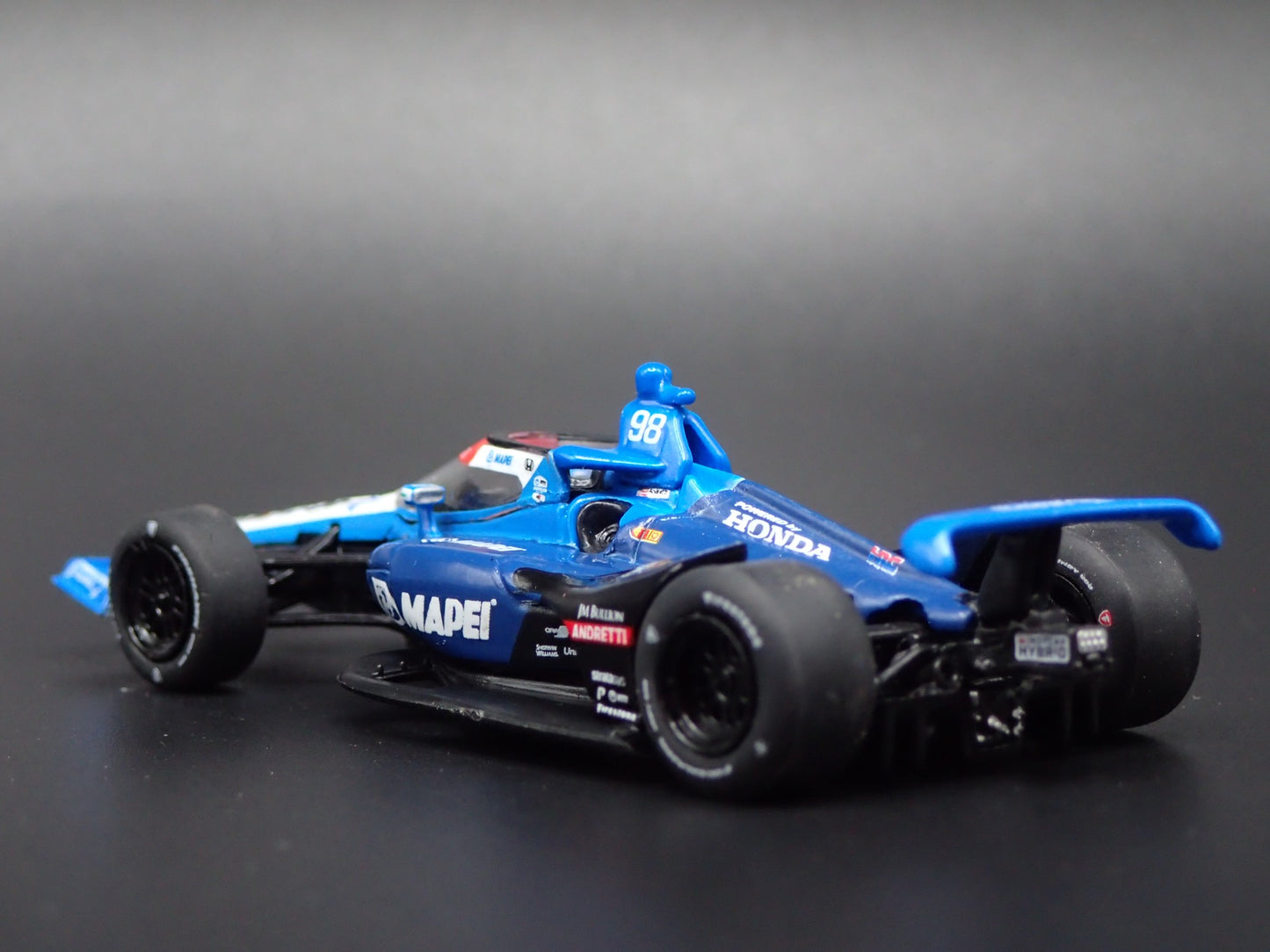 2025 INDY CAR RACING HONDA #98 MARCO ANDRETTI MAPEI 1:64 SCALE DIECAST MODEL CAR