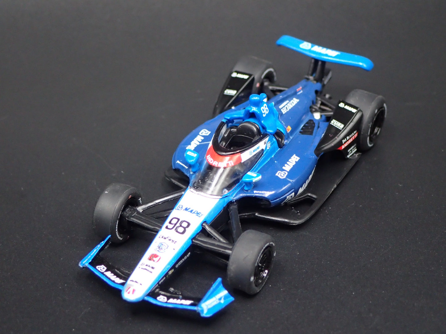 2025 INDY CAR RACING HONDA #98 MARCO ANDRETTI MAPEI 1:64 SCALE DIECAST MODEL CAR
