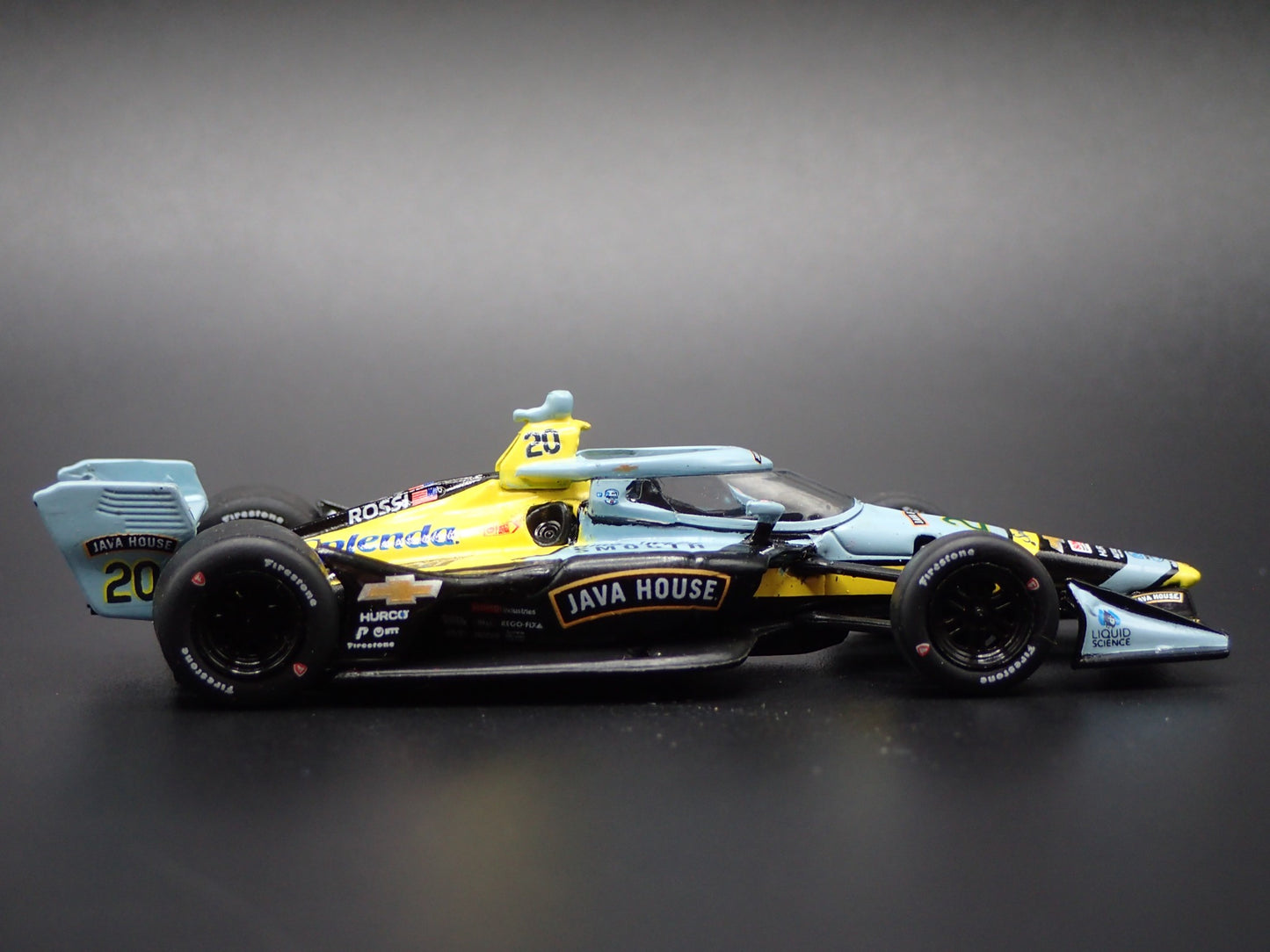 2025 INDY RACING CHEVY 20 ALEXANDER ROSSI JAVA HOUSE 1:64 SCALE DIECAST MODEL