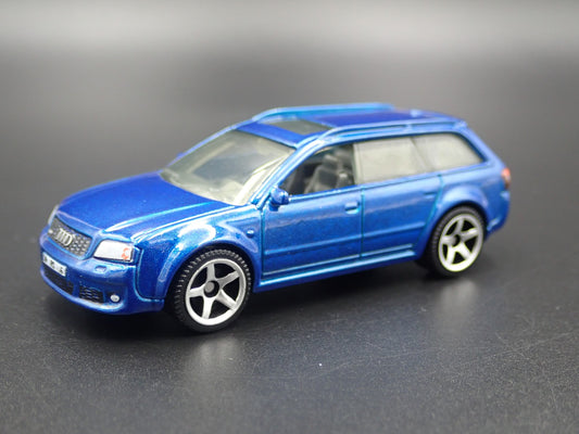 2002-2004 AUDI AVANT RS6 STATION WAGON BLUE 1/64 SCALE DIORAMA DIECAST MODEL CAR