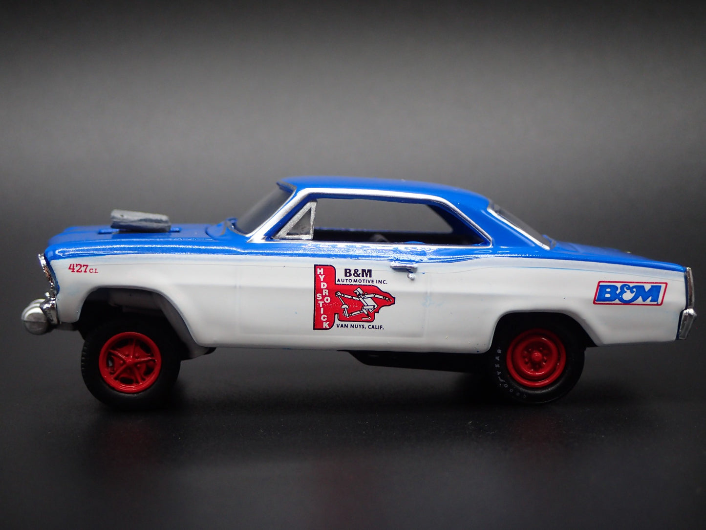 1967 67 CHEVY CHEVROLET NOVA GASSER B&M AUTOMOTIVE 1:64 SCALE DIECAST MODEL CAR