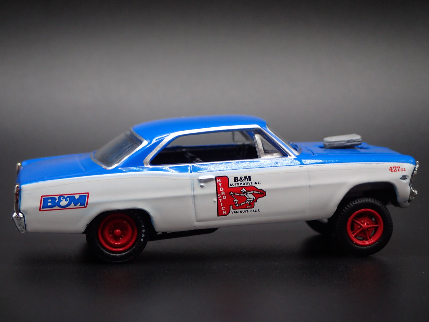 1967 67 CHEVY CHEVROLET NOVA GASSER B&M AUTOMOTIVE 1:64 SCALE DIECAST MODEL CAR