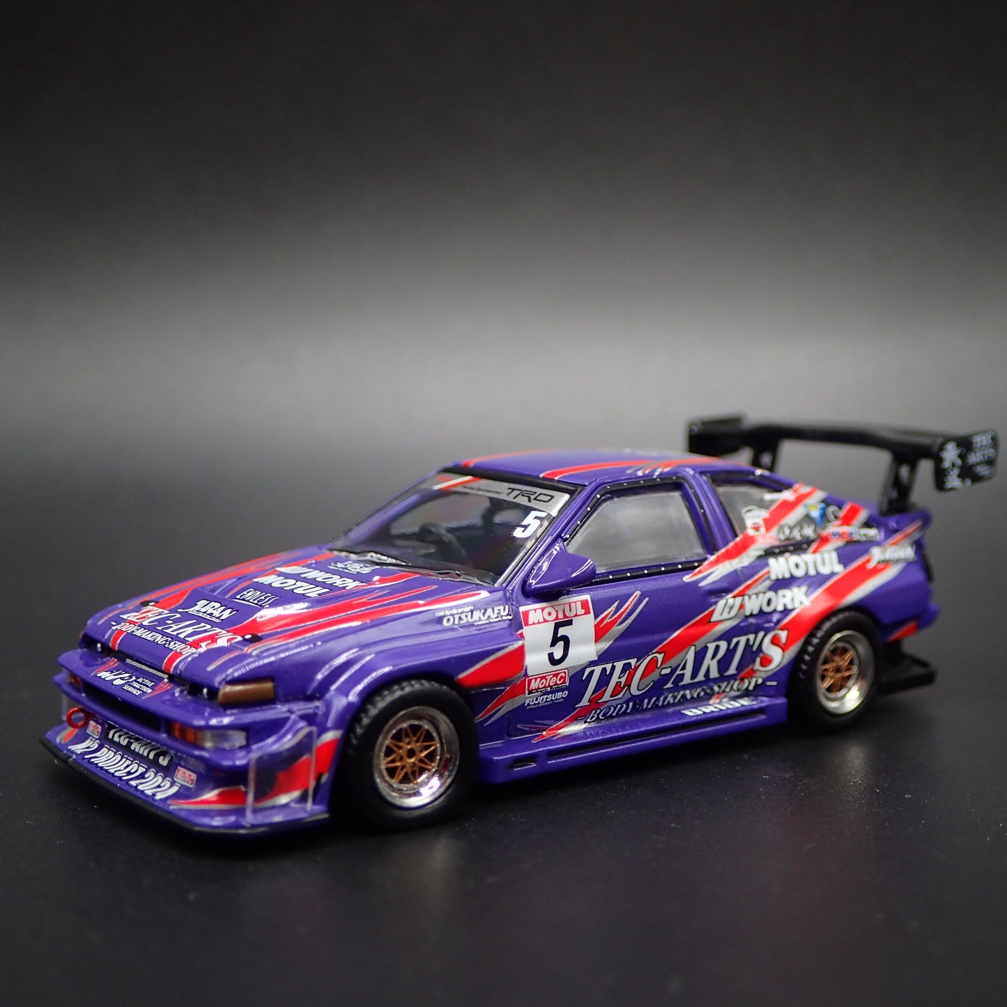 1983-1987 TOYOTA COROLLA AE86 TEC-ARTS N2 PROJECT 1/64 SCALE DIECAST MODEL CAR