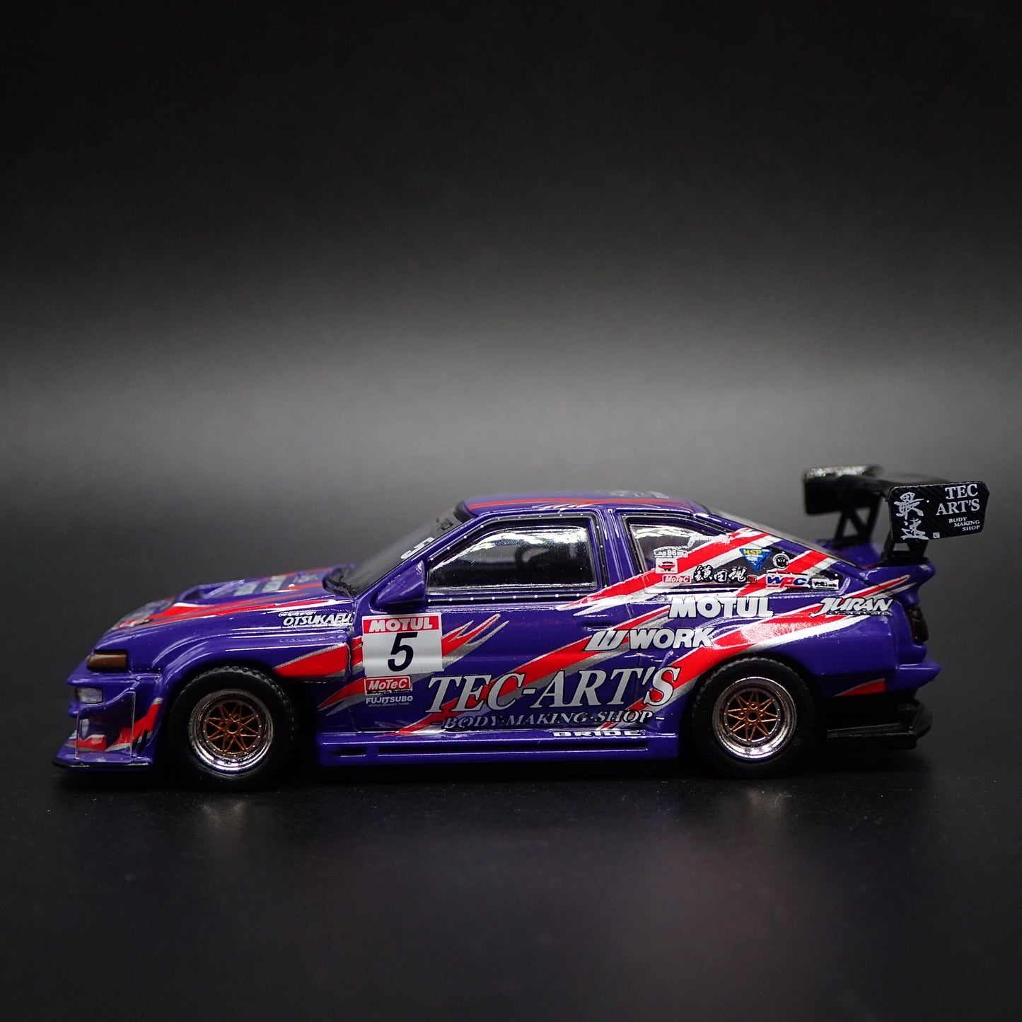 1983-1987 TOYOTA COROLLA AE86 TEC-ARTS N2 PROJECT 1/64 SCALE DIECAST MODEL CAR