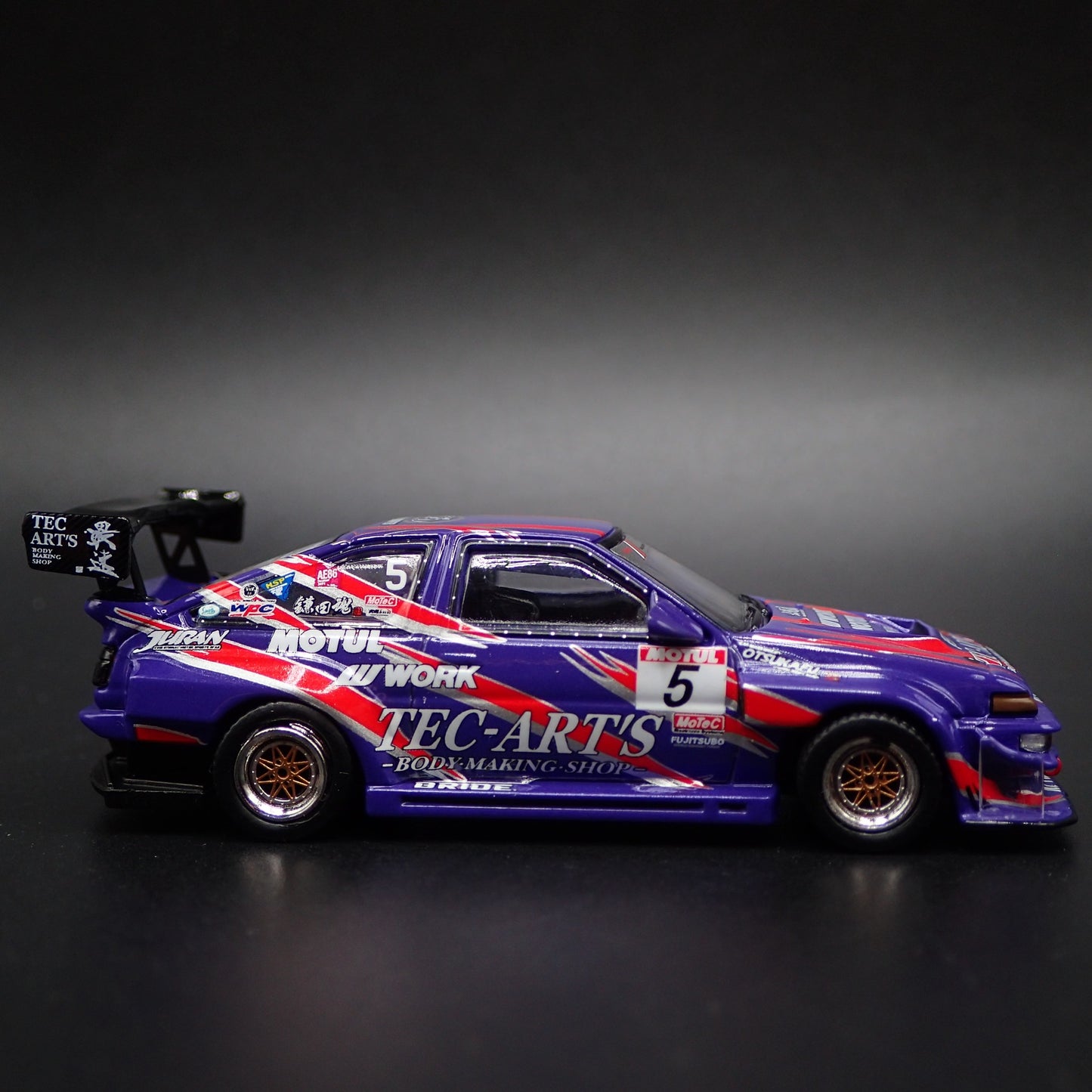 1983-1987 TOYOTA COROLLA AE86 TEC-ARTS N2 PROJECT 1/64 SCALE DIECAST MODEL CAR