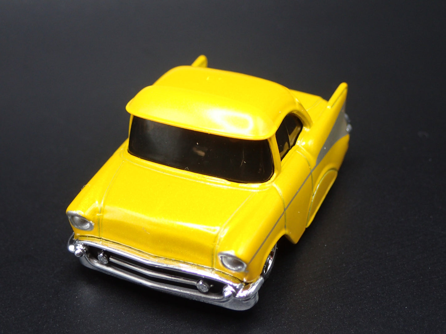 1957 57 CHEVY CHEVROLET BEL AIR TUNED YELLOW 1:64 SCALE DIECAST MODEL CAR
