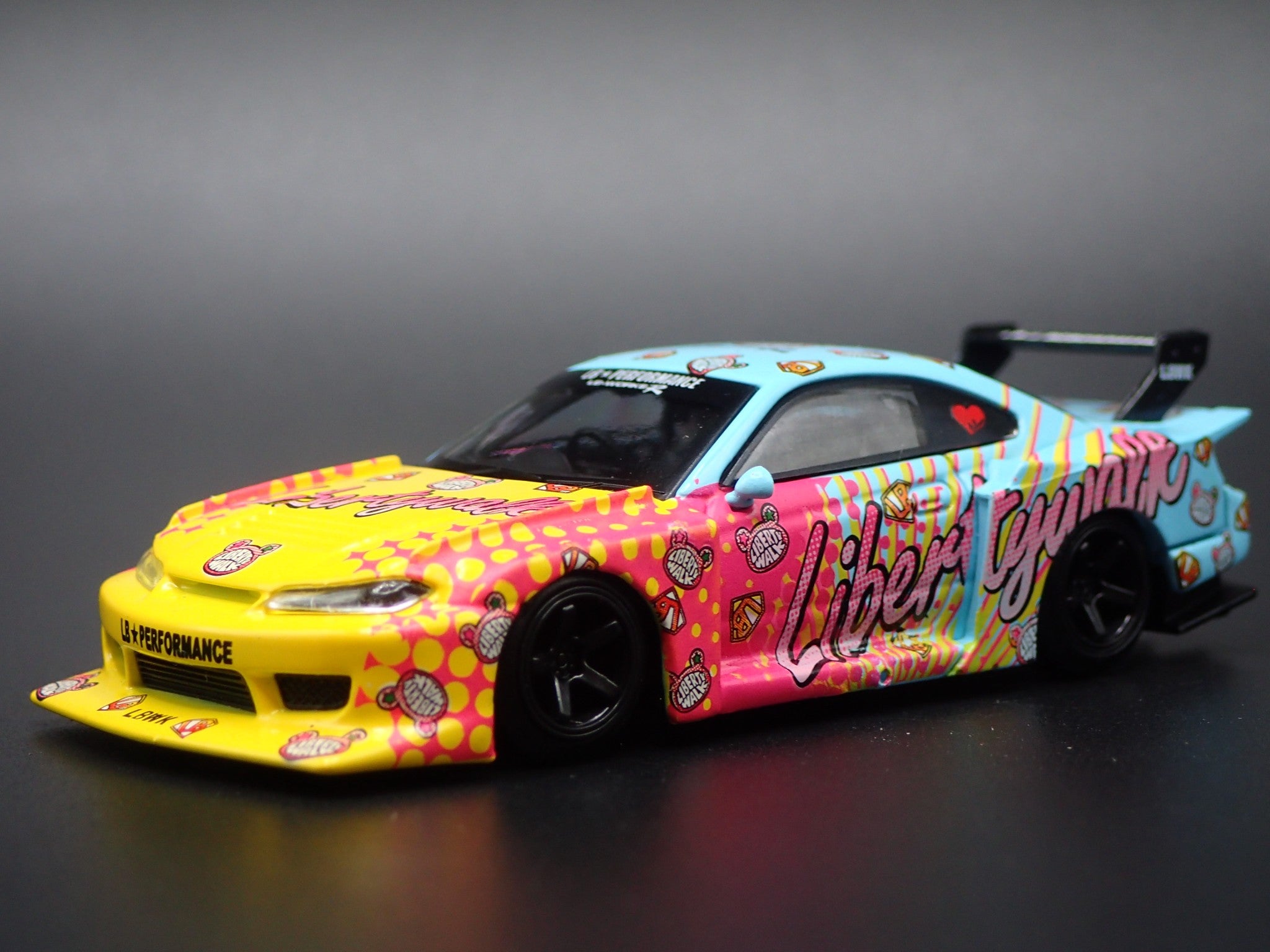 NISSAN S15 SILVIA LB SUPER SILHOUTTE LBWK KUMA 1:64 SCALE DIECAST MODE ...