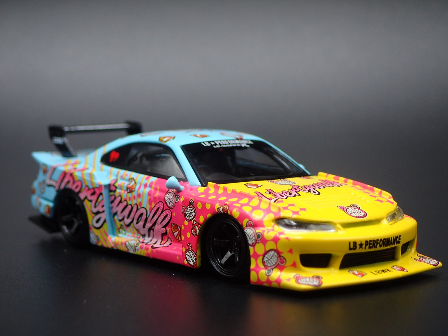 NISSAN S15 SILVIA LB SUPER SILHOUTTE LBWK KUMA 1:64 SCALE DIECAST MODEL CAR