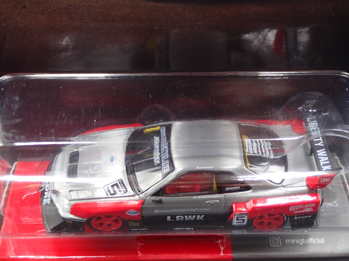 NISSAN LB-ER34 SUPER SILOUETTE CHASE 843 TSM MODEL MINI GT 1/64 SCALE MIJO 2025