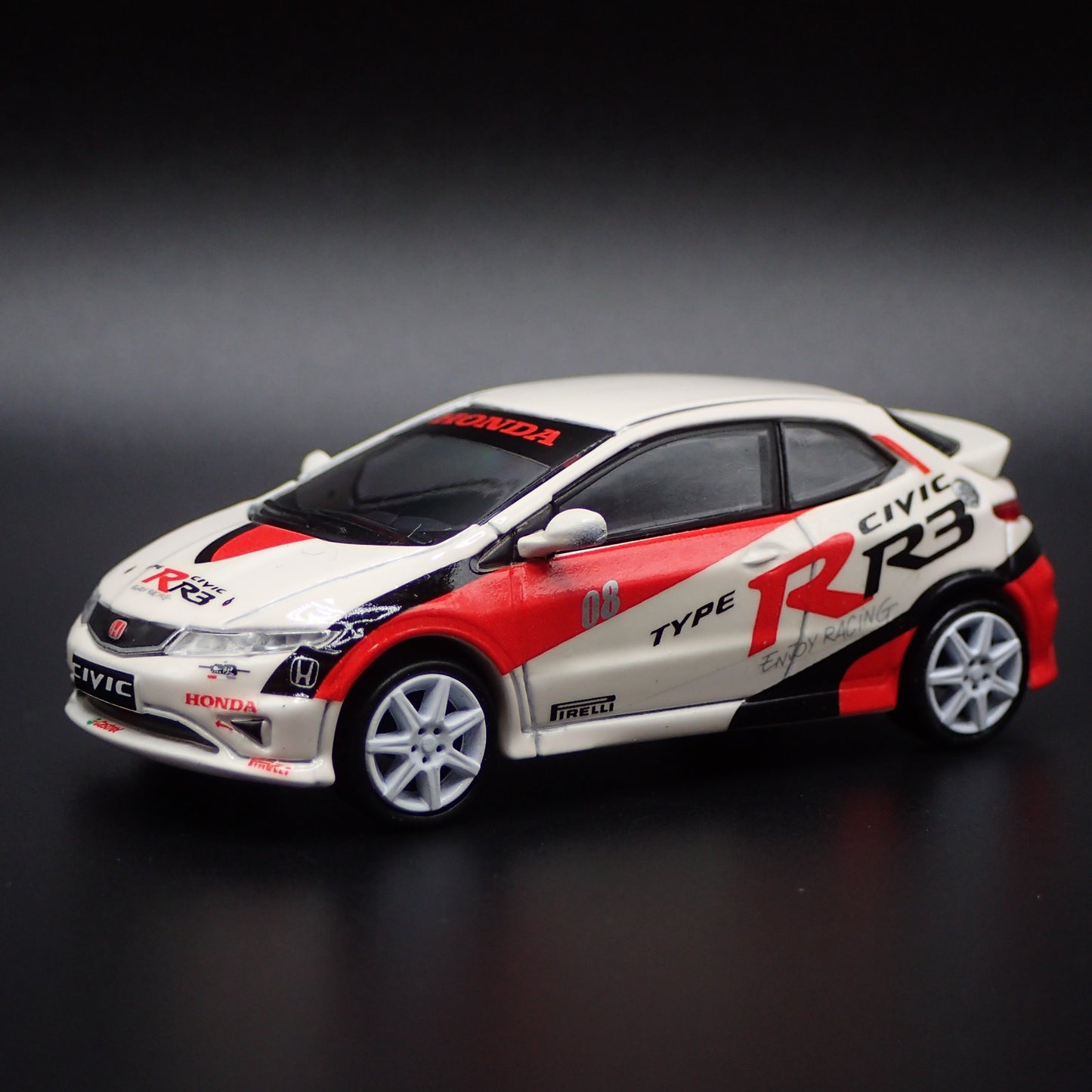 2007-2011 HONDA CIVIC TYPE R FN2 EURO RACE LIVERY 1:64 SCALE DIECAST MODEL CAR