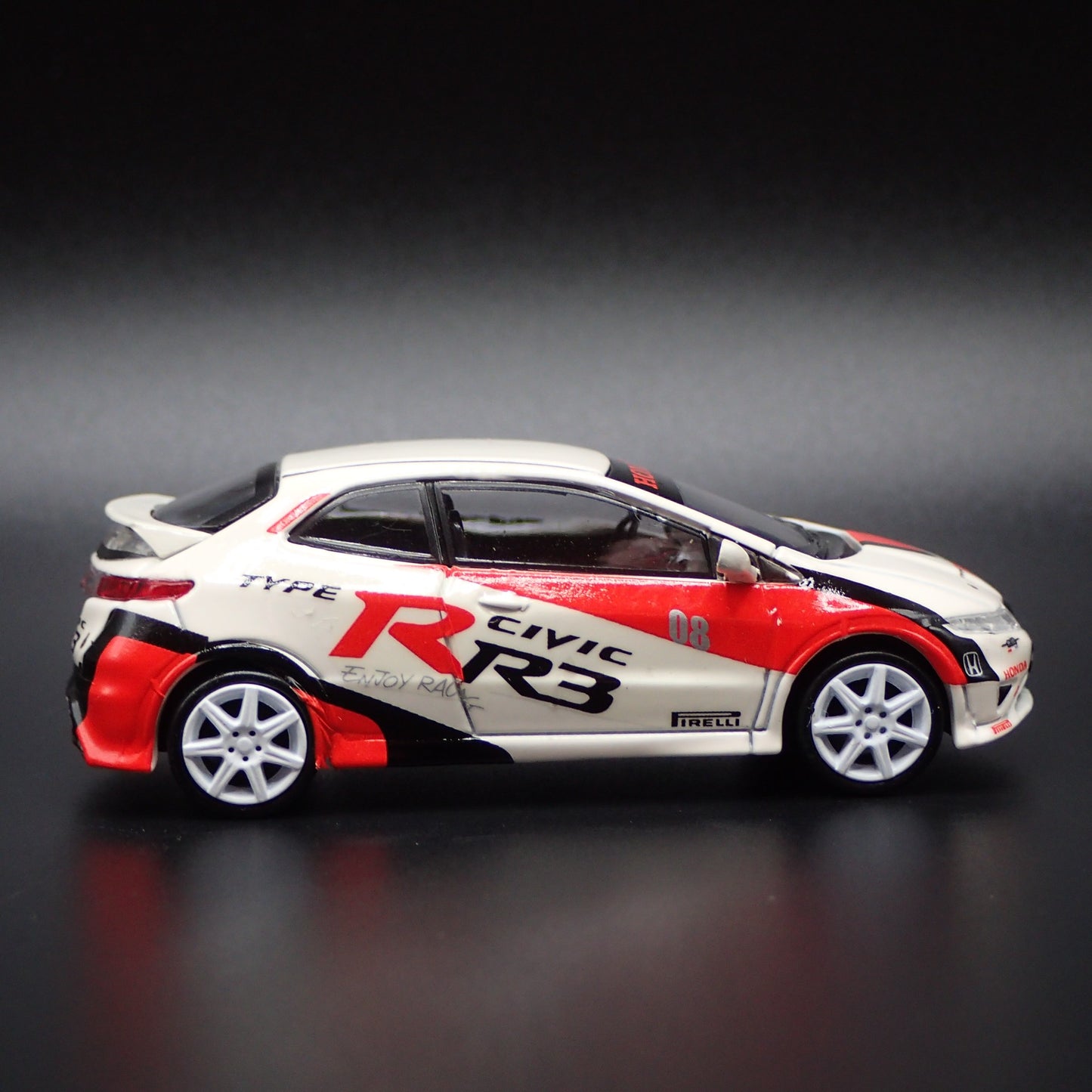 2007-2011 HONDA CIVIC TYPE R FN2 EURO RACE LIVERY 1:64 SCALE DIECAST MODEL CAR