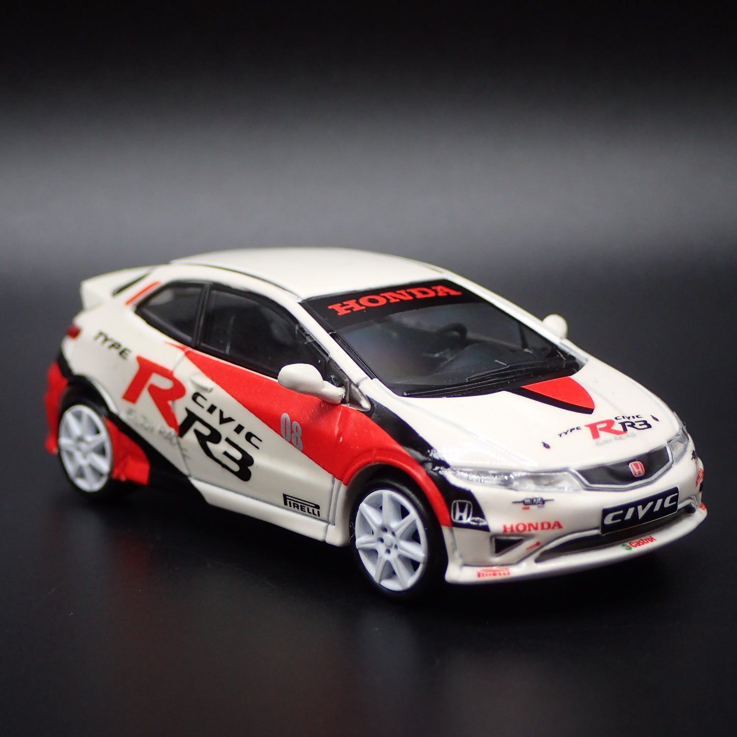 2007-2011 HONDA CIVIC TYPE R FN2 EURO RACE LIVERY 1:64 SCALE DIECAST MODEL CAR