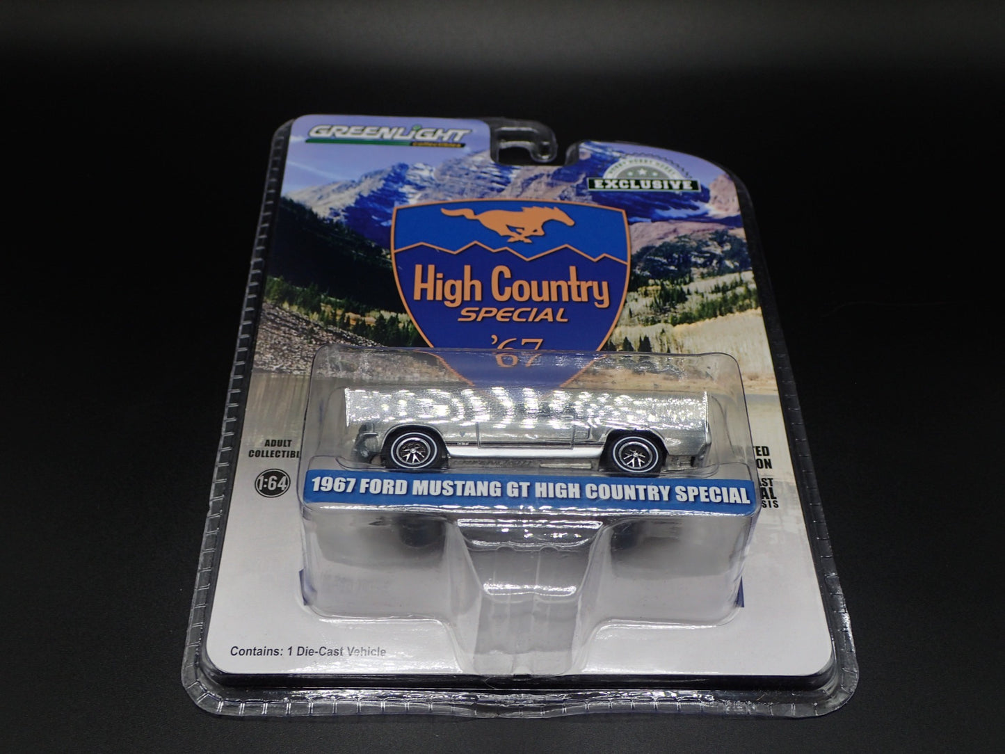 1967 FORD MUSTANG GT HIGH COUNTRY SPECIAL 2024 GREENLIGHT RAW GREEN HOBBY CHASE