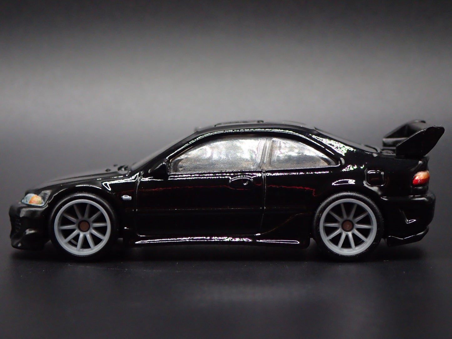 1991-1995 HONDA CIVIC COUPE EJI BLACK 1:64 SCALE DIORAMA DIECAST MODEL CAR