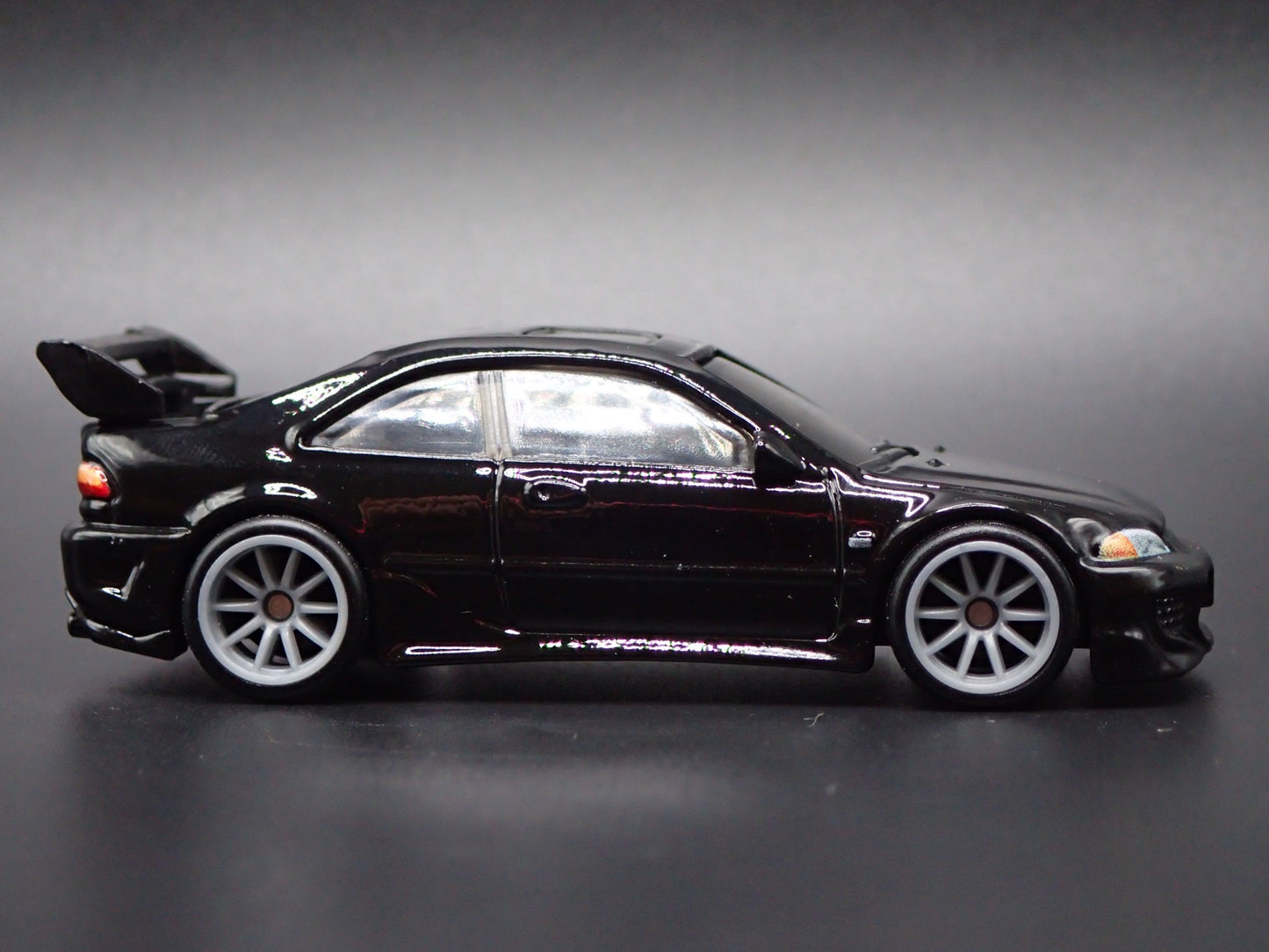 1991-1995 HONDA CIVIC COUPE EJI BLACK 1:64 SCALE DIORAMA DIECAST MODEL CAR