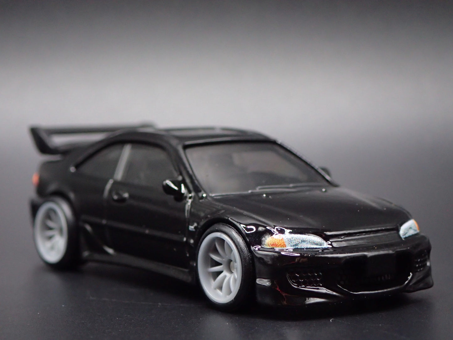 1991-1995 HONDA CIVIC COUPE EJI BLACK 1:64 SCALE DIORAMA DIECAST MODEL CAR