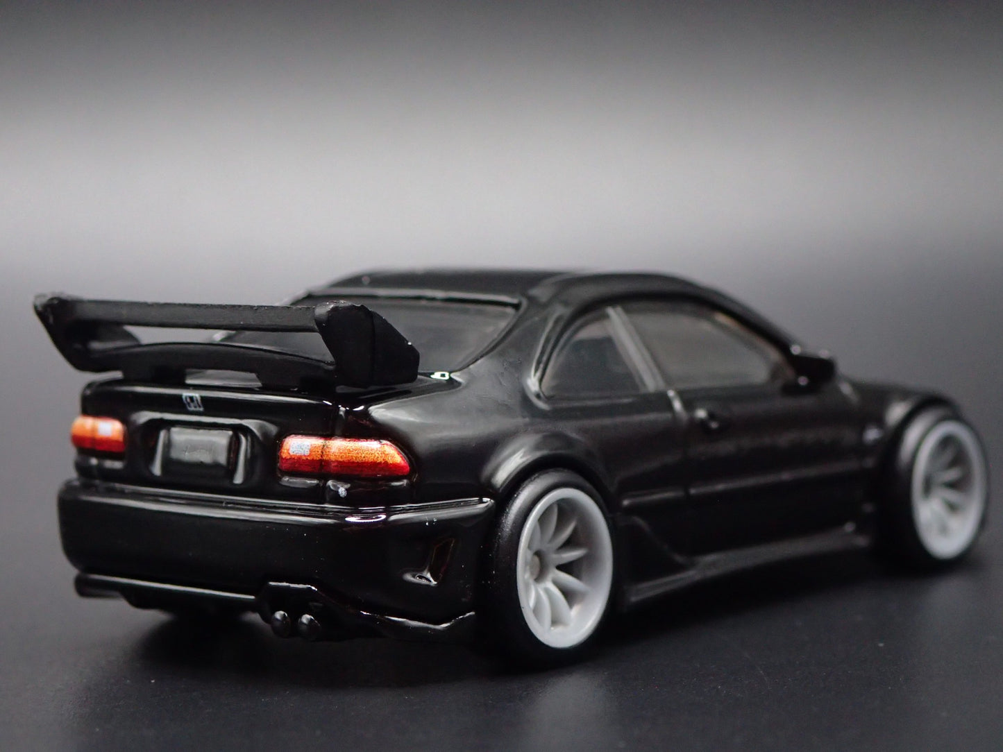 1991-1995 HONDA CIVIC COUPE EJI BLACK 1:64 SCALE DIORAMA DIECAST MODEL CAR