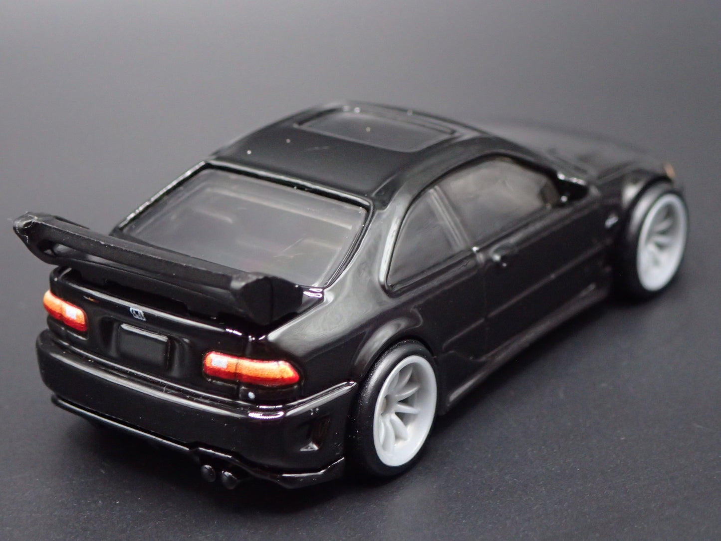 1991-1995 HONDA CIVIC COUPE EJI BLACK 1:64 SCALE DIORAMA DIECAST MODEL CAR