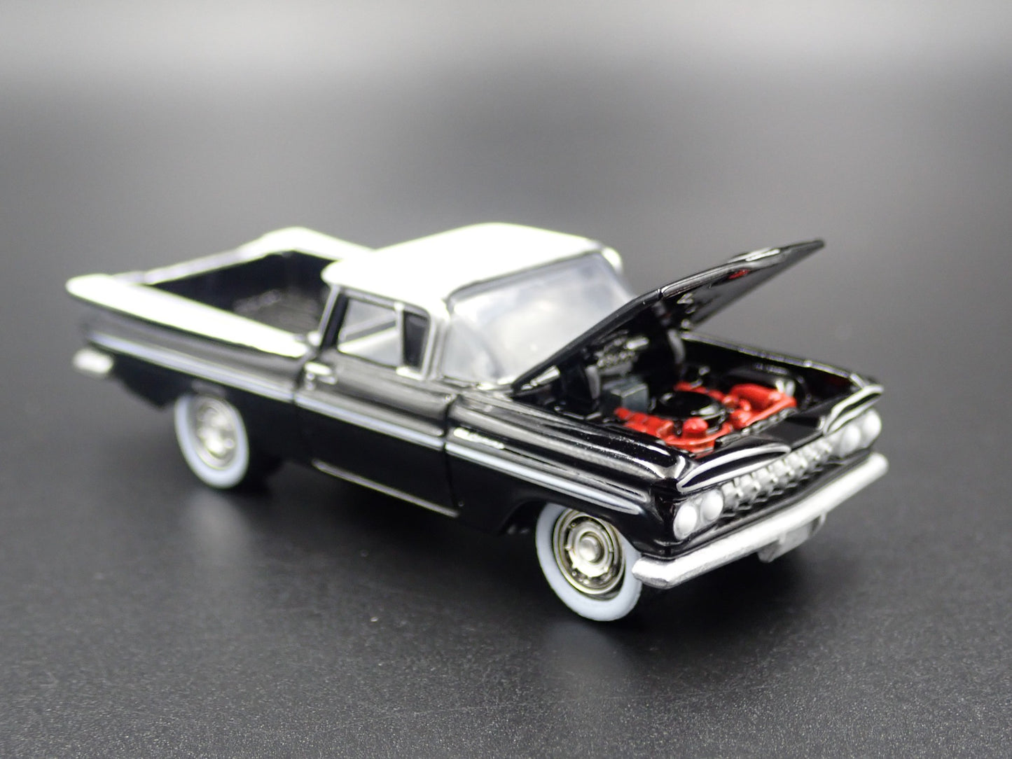 1959 59 CHEVY CHEVROLET EL CAMINO W HITCH 1/64 SCALE DIORAMA DIECAST MODEL CAR