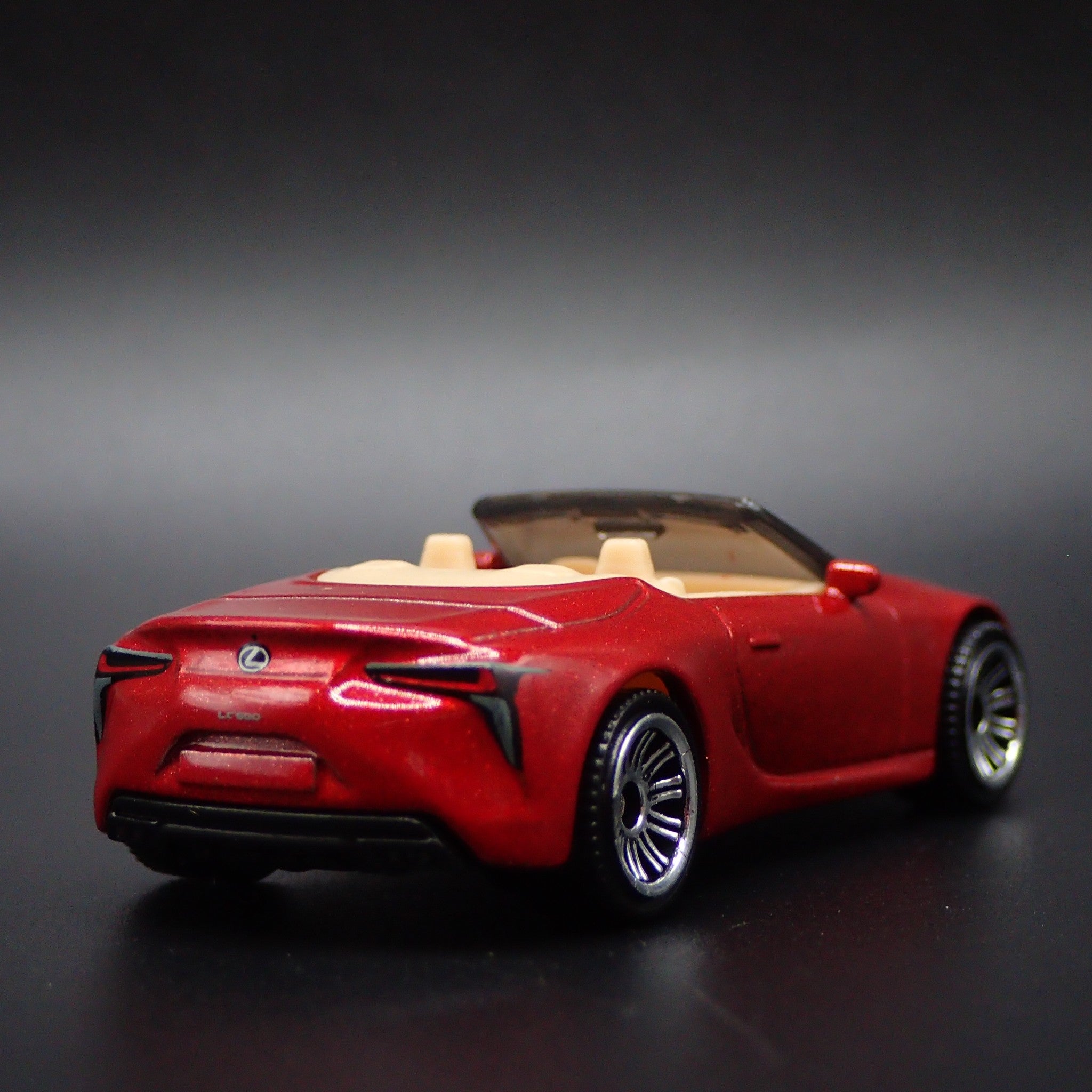 2018-2025 LEXUS LC 500 CONVERTIBLE RED RARE 1/64 SCALE DIORAMA