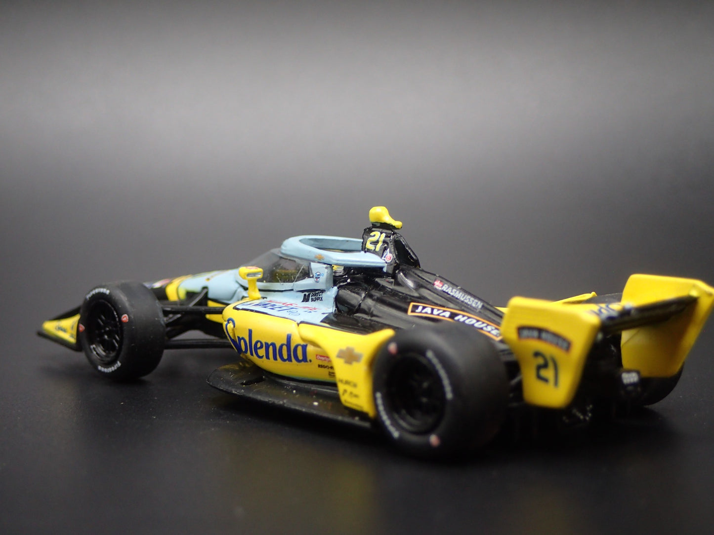 2025 INDY RACING CHEVY 21 CHRISTIAN RASMUSSEN SPLENDA 1:64 SCALE DIECAST MODEL