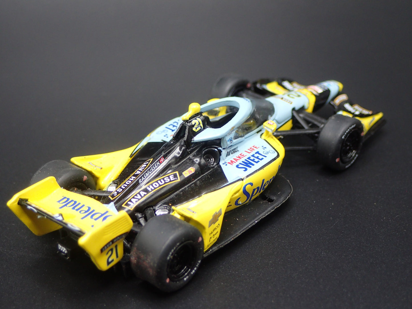 2025 INDY RACING CHEVY 21 CHRISTIAN RASMUSSEN SPLENDA 1:64 SCALE DIECAST MODEL