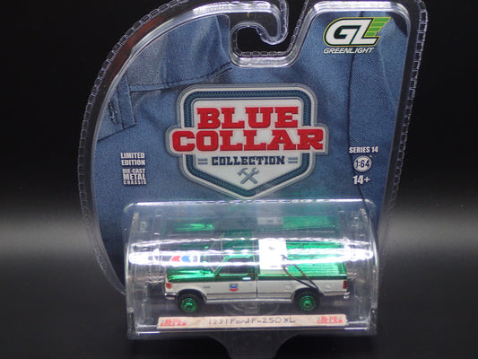 2025 GREENLIGHT GREEN MACHINE BLUE COLLAR 14 1991 FORD F250 PICKUP TRUCK SUPER