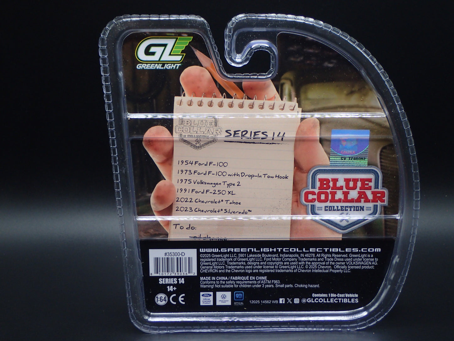 2025 GREENLIGHT GREEN MACHINE BLUE COLLAR 14 1991 FORD F250 PICKUP TRUCK SUPER